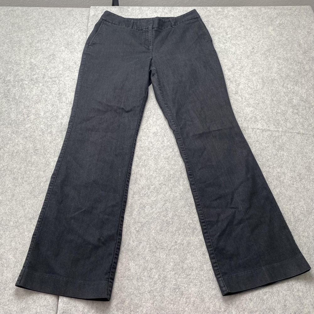 J.Jill Chino Pants Womens 8 (30x29) Gray Straight Twill Stretch Work Office